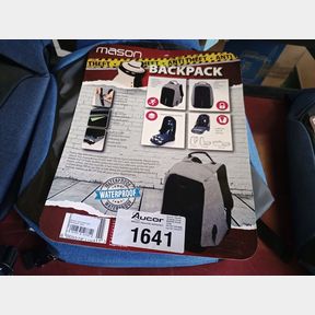 MASON ANTI-THEFT USB BACKPACK- BLUE - PERFECT FOR YOU TO TAKE ALONG WITH YOU WHEN TRAVELLING OR SIMPLY WHILE WALKING IN THE PARK