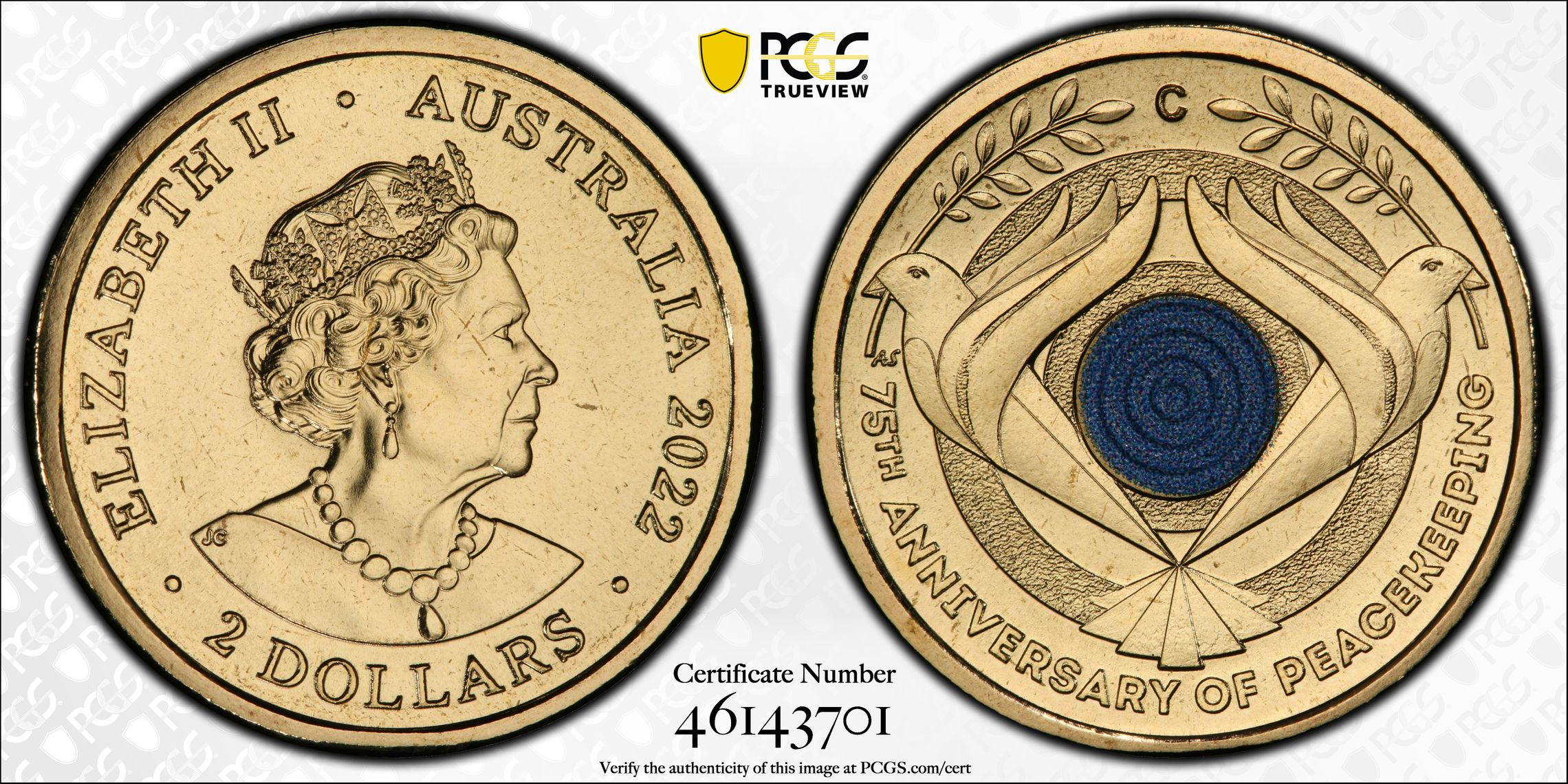 Peacekeeping Colorized, Two Dollar, 2022-C, PCGS MS67