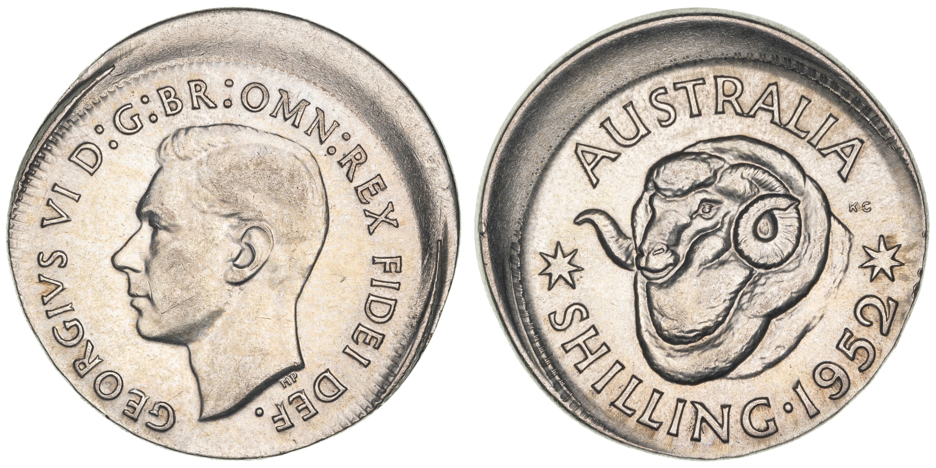 George VI, Shilling, 1952, aUNC