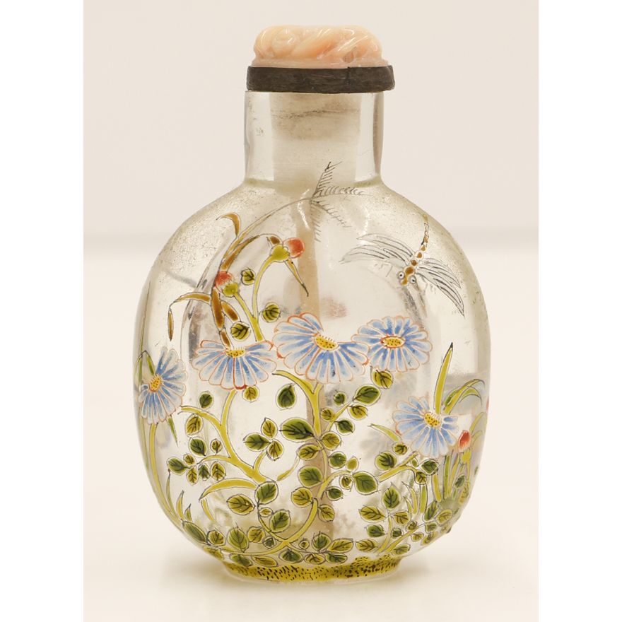 Chinese Enameled Peking Glass Snuff Bottle
