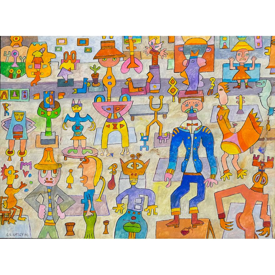 Claude Utley (1955-2021 Washington) 'The Opening' 2006 Oil on Masonite- 24x33'' (MEDIUM)