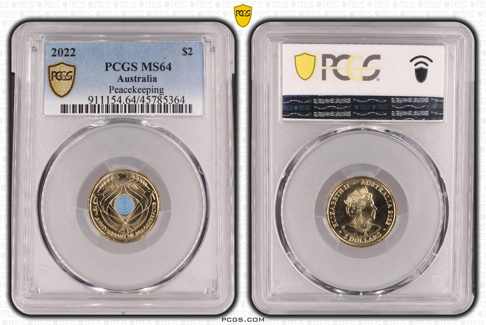 Peacekeeping - Colorized, Two Dollar, 2022, PCGS MS64