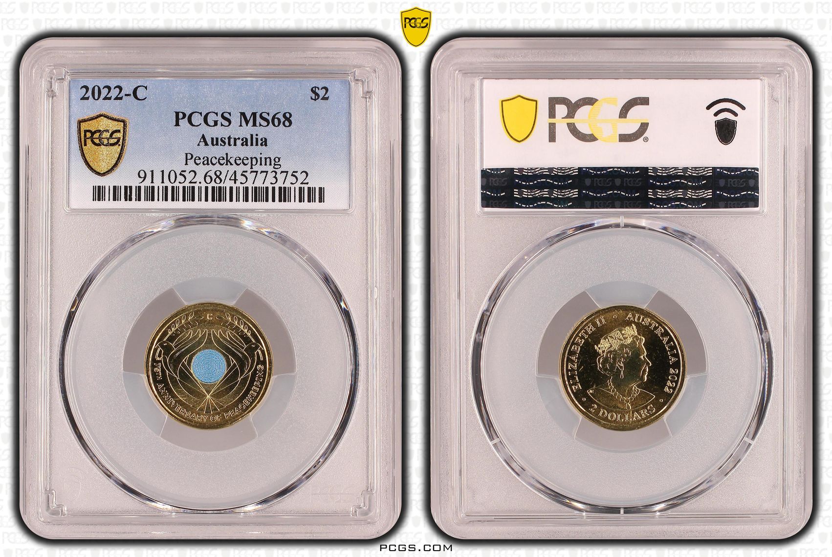 Peacekeeping, Two Dollar, 2022-C, PCGS MS68