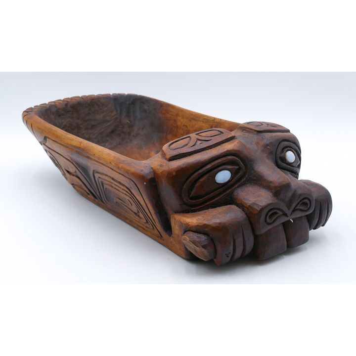 Vintage NW Coast Style Beaver Cedar Bowl