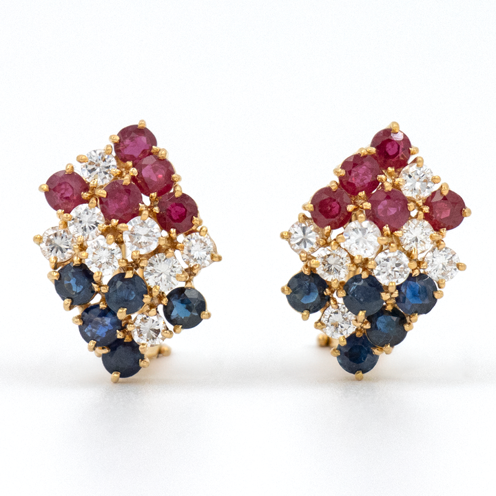 Aderezo de zafiro, rubí y diamantes