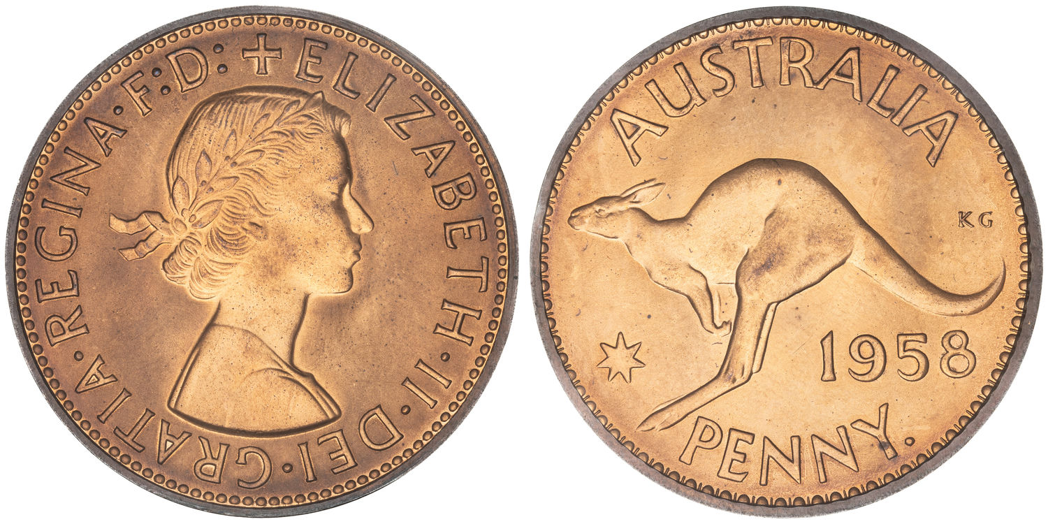 Elizabeth II, Penny, 1958-Y., FDC