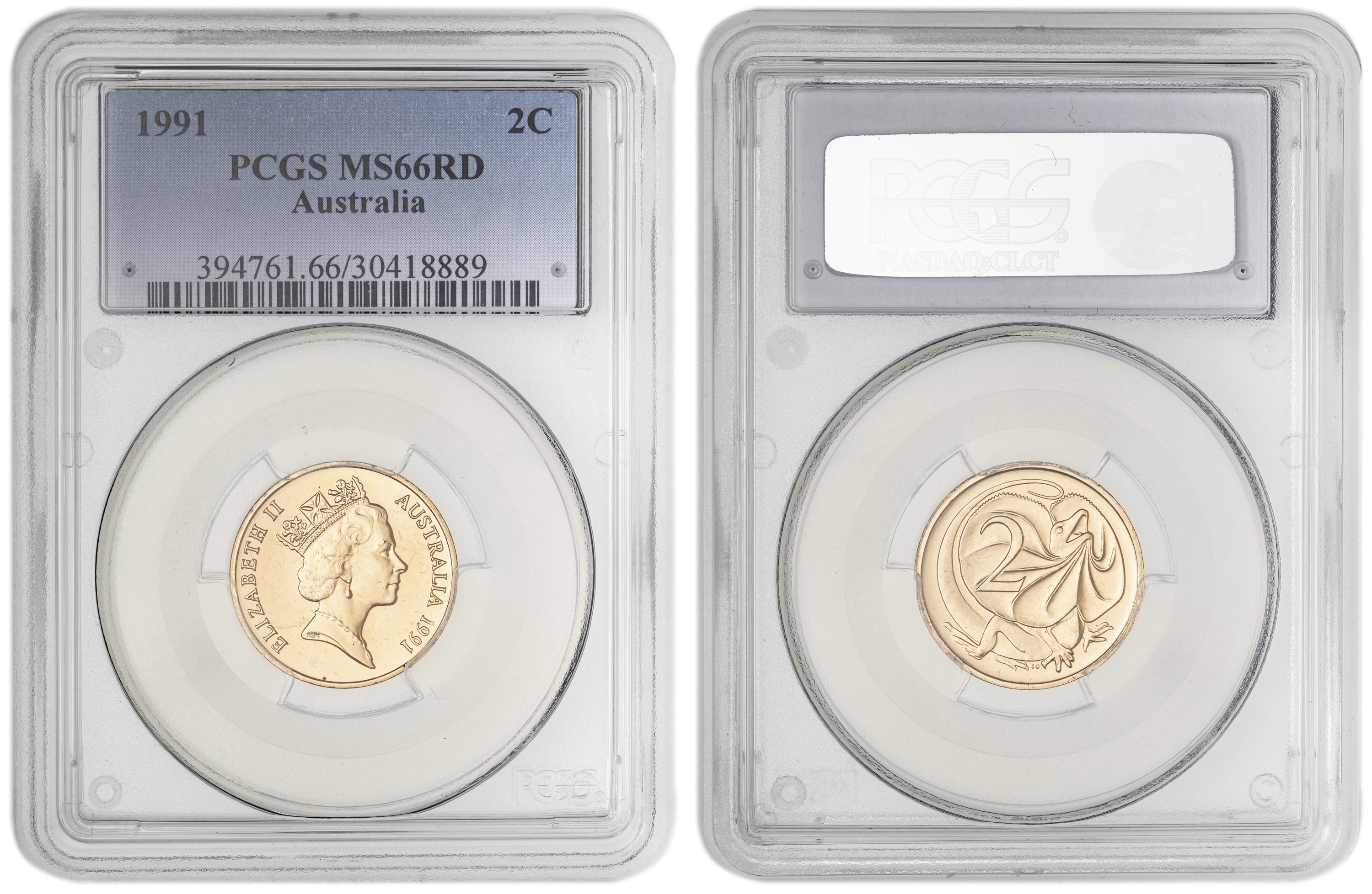 , Two Cent, 1991, PCGS MS66RD