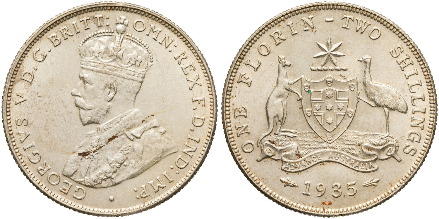 George V, Florin, 1935, UNC
