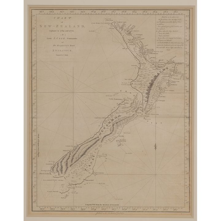 COOK, JAMES, Chart of New Zealand