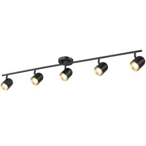 FEMILA 44" LED TRACK LIGHT, COME WITH 4000K BULBS, BLACK CEILING TRACK LIGHTING FIXTURE, 350 ROTATABLE, MODERN LED TRACK LIGHT KIT
