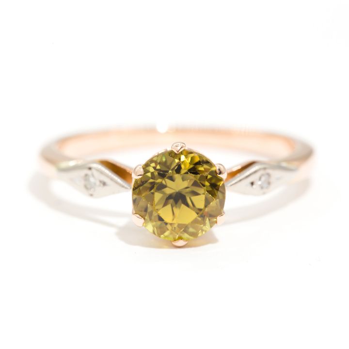 1.86ct Yellow Sapphire & Diamond Ring