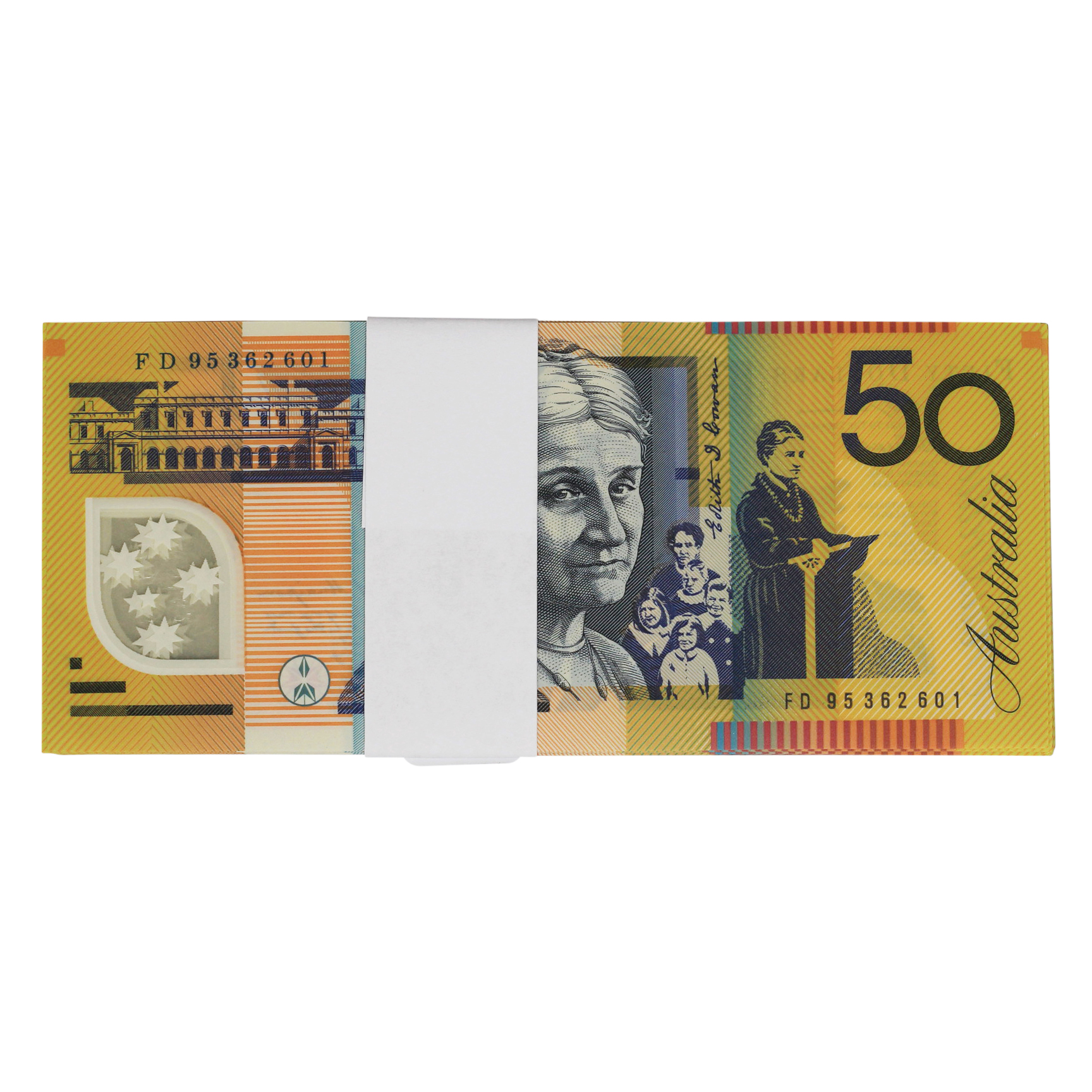 2194. · Bundle, Fraser/Evans, Fifty Dollars,  1995, UNC