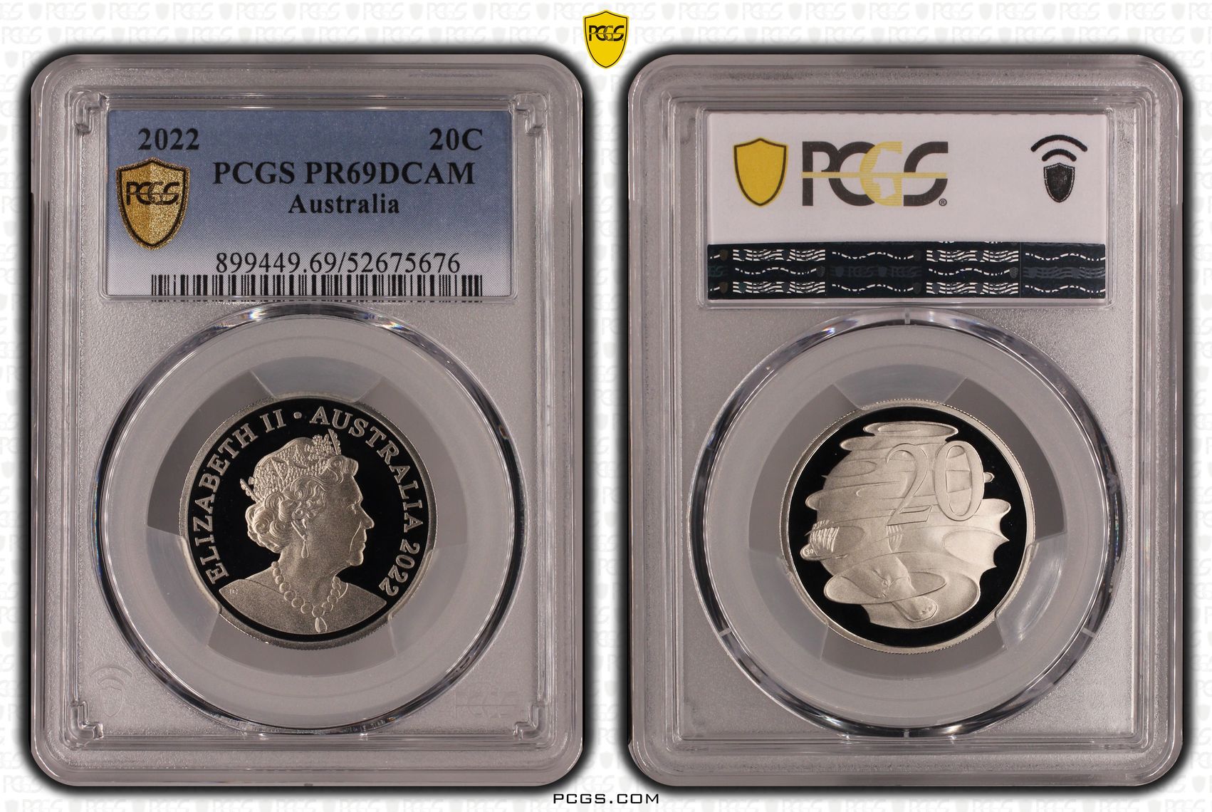 Twenty Cent, 2022, PCGS PR69DCAM