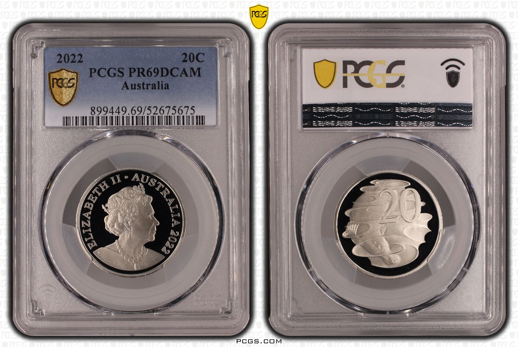 Twenty Cent, 2022, PCGS PR69DCAM
