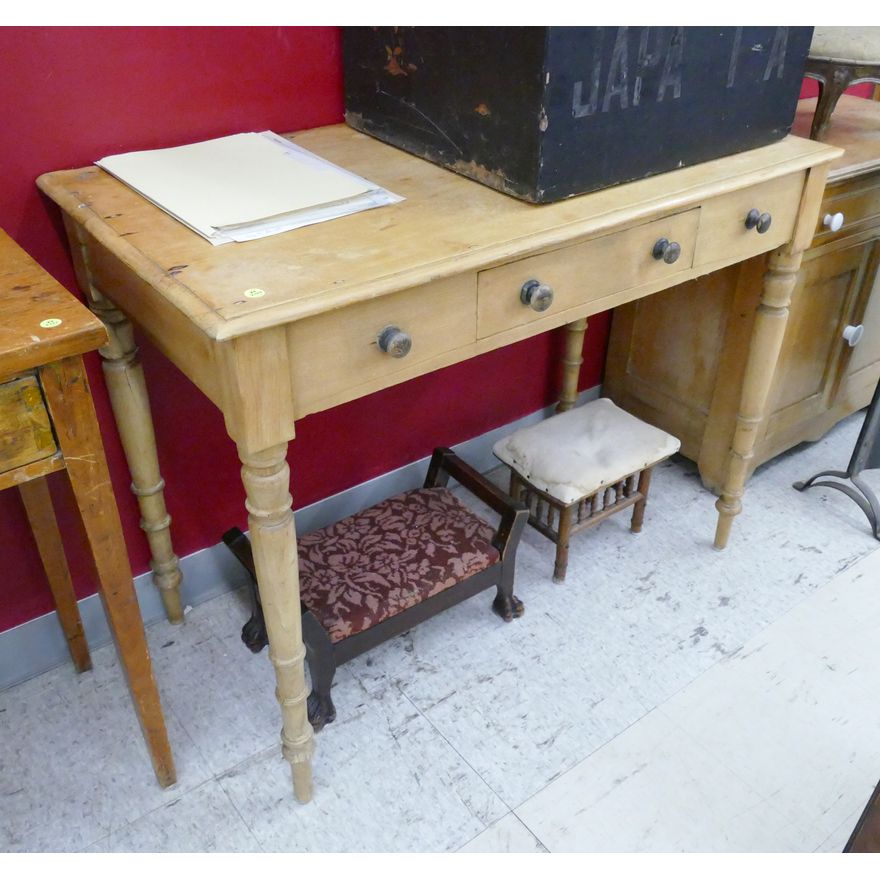 Antique Country Pine Hall Table- 31x40x20''