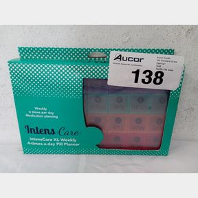 INTENSCARE XL WEEKLY 4-TIMES-A-DAY PILL PLANNER -