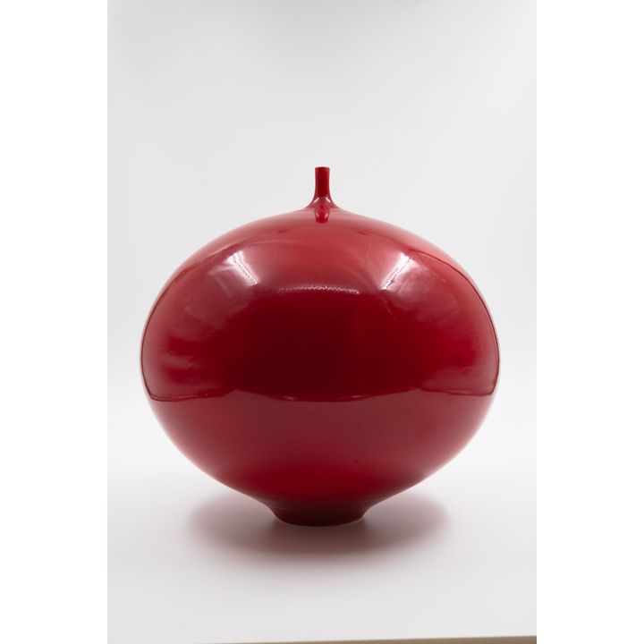 Peter Collis - Large red orb vase