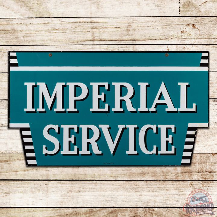 Superb Chrysler Imperial Service 42" Die Cut Double Sided Porcelain Sign