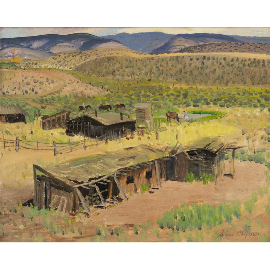 John Clymer (1907-1989): Dry Creek Homestead