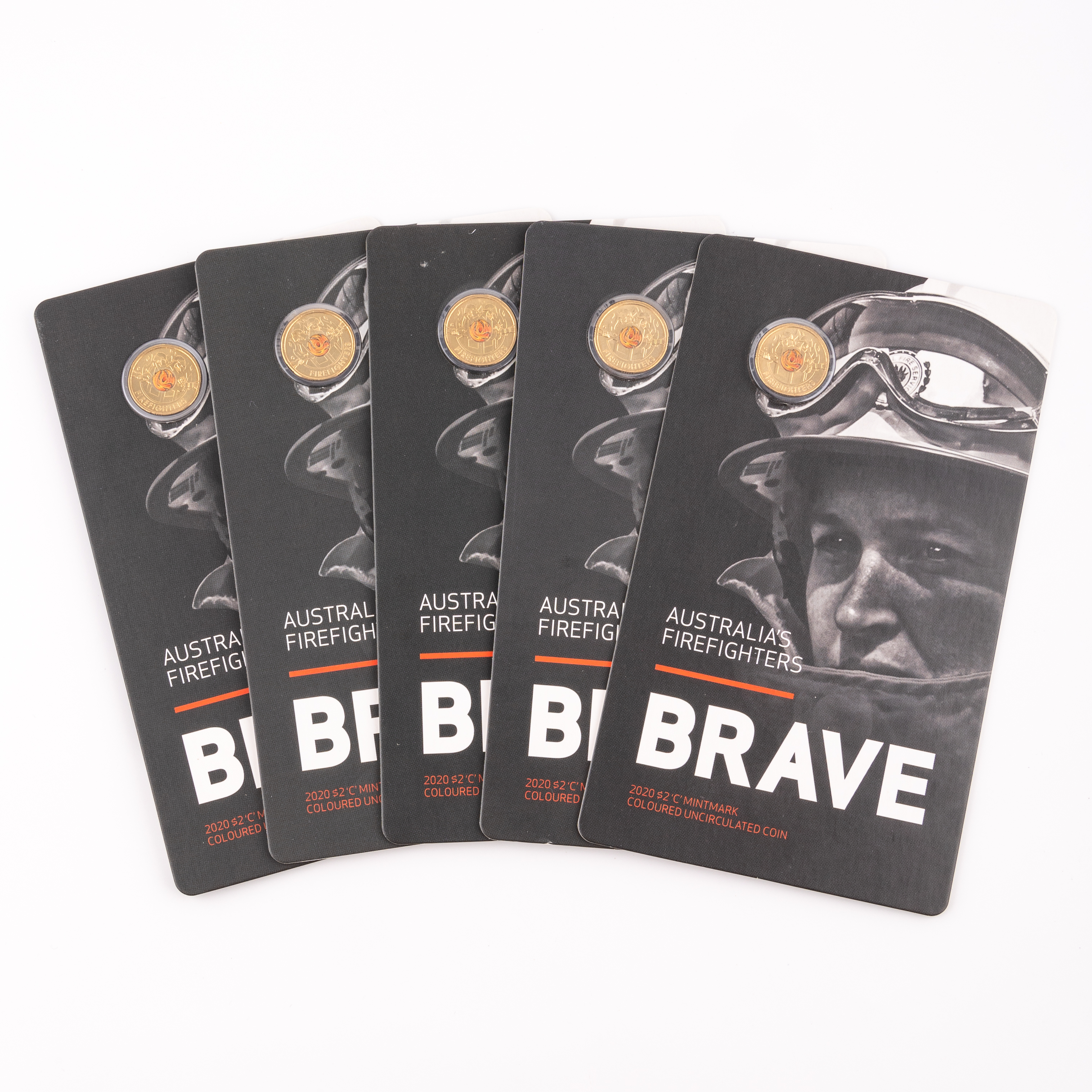 Elizabeth II, Australia's Firefighters - Brave, Two Dollars, 2020, UNC
