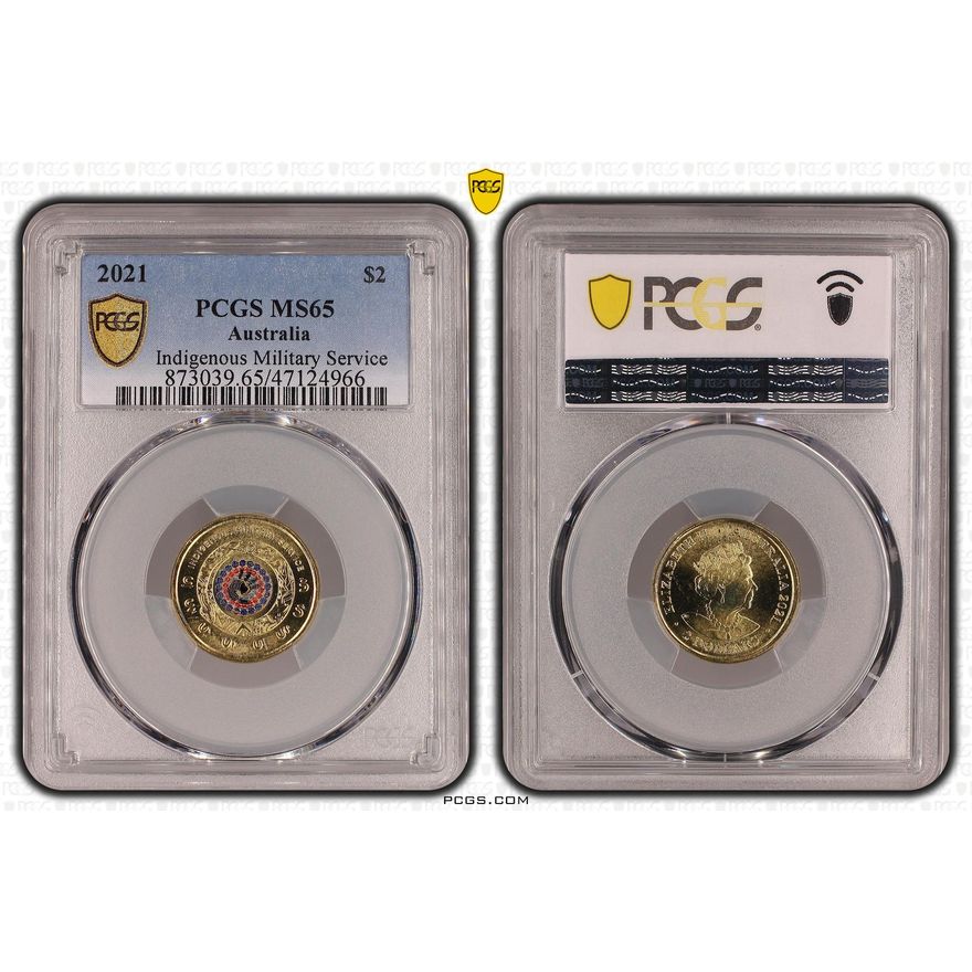Indigenous Military Service, Two Dollar, 2021, PCGS MS65