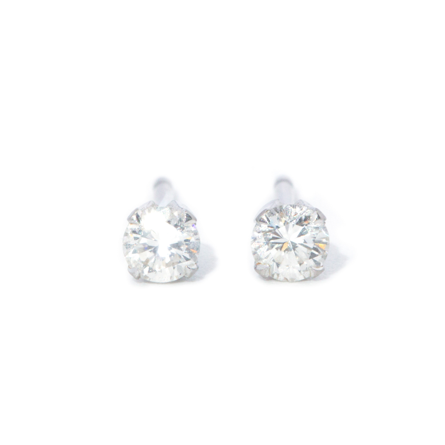 Diamond Studs Sterling Silver