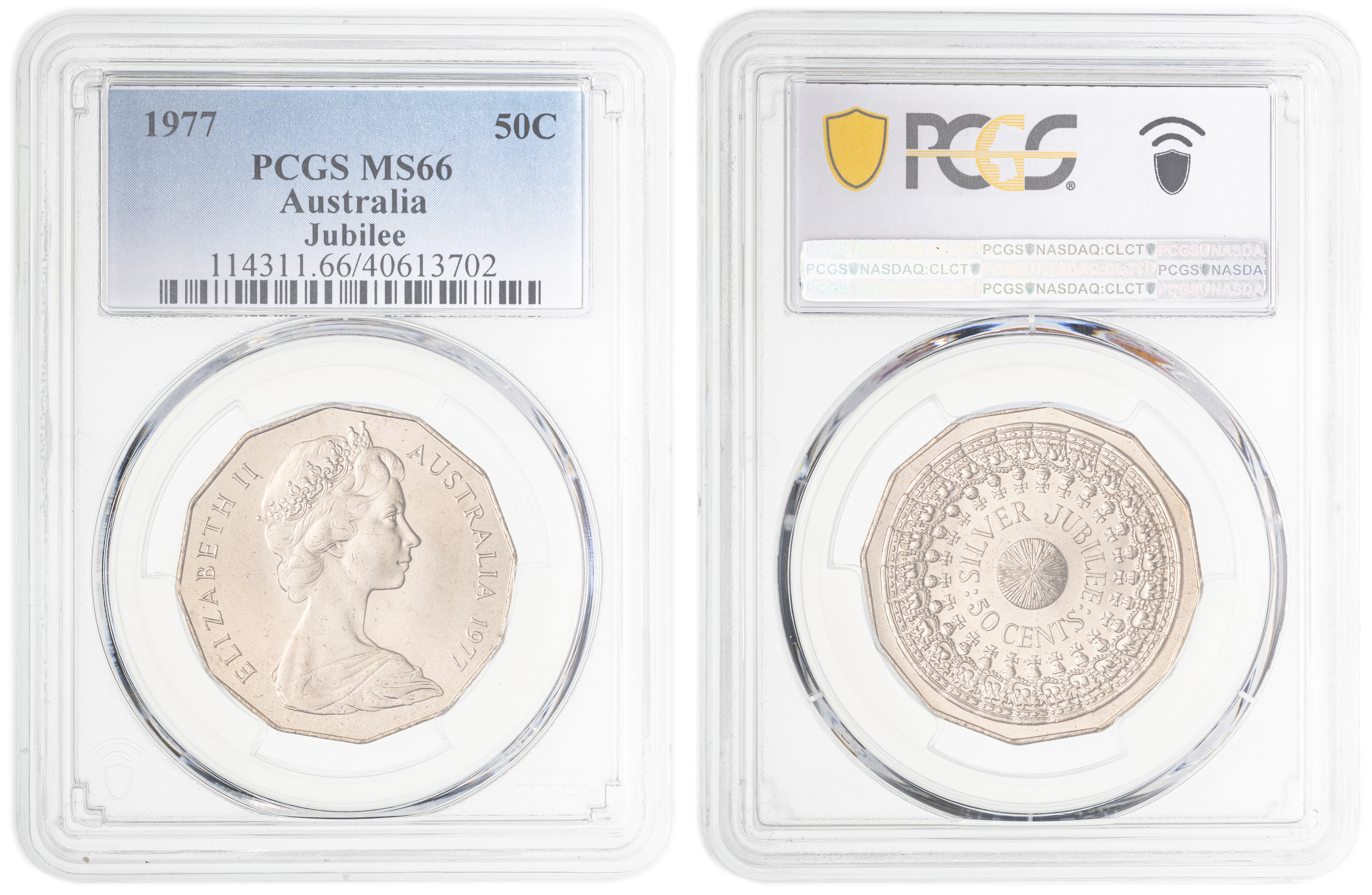 Jubilee , Fifty Cent, 1977, PCGS MS66
