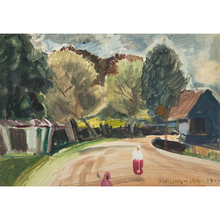 Irena Wilczyńska | Na wiejskiej drodze, 1953 r.