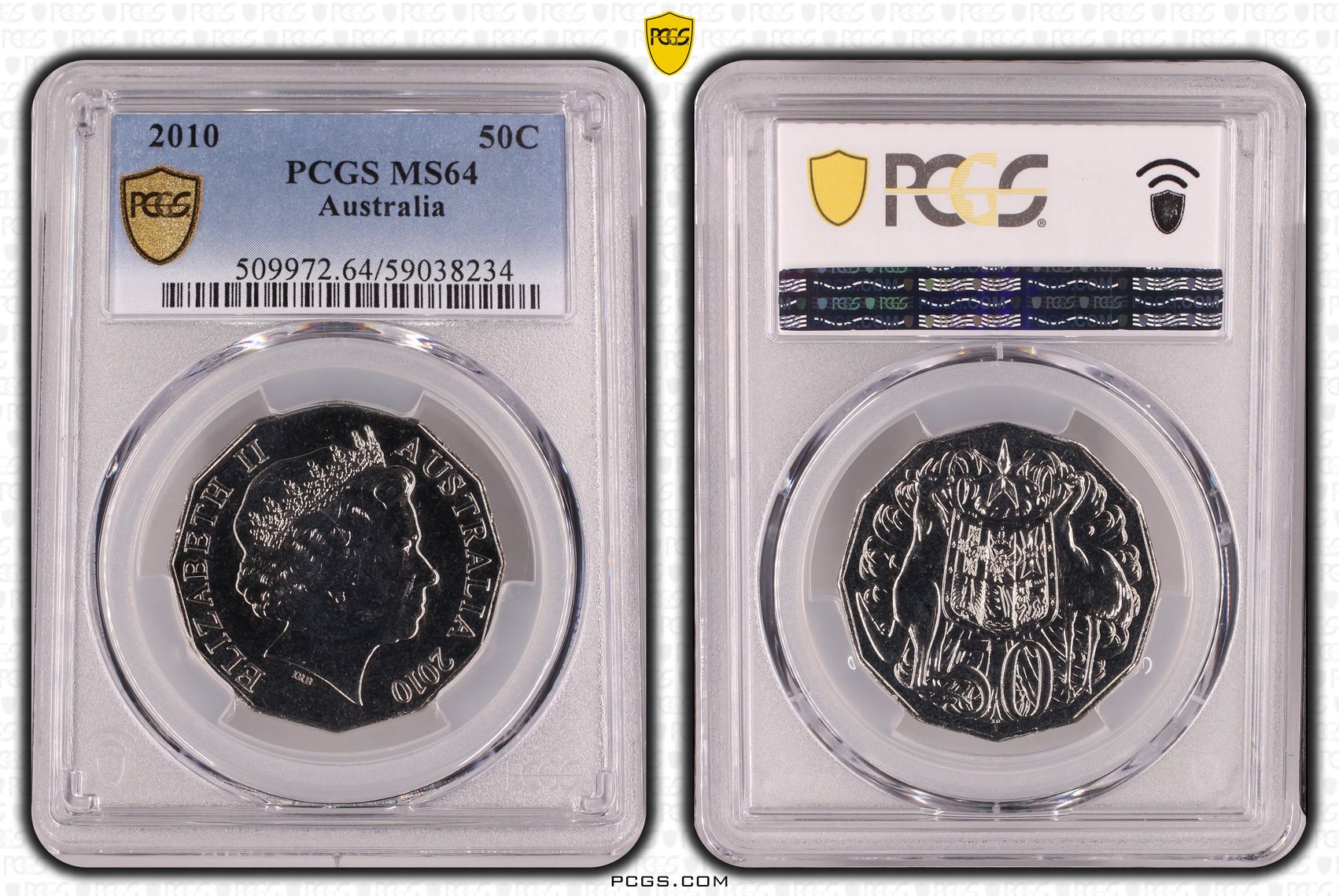 Fifty Cent, 2010, PCGS MS64