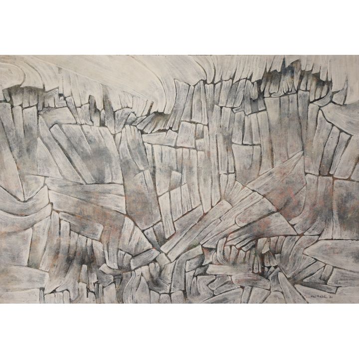 Neil Meitzler ''White Cliff'' 1960 Casein