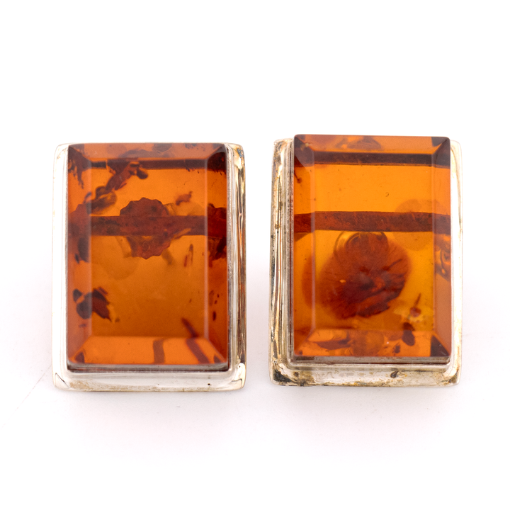 Aretes con ámbar