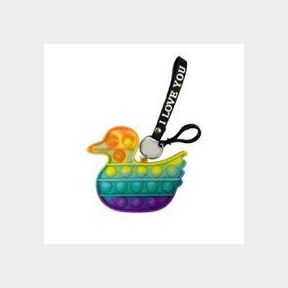 I Love You Playful Bubble Fidget Sensory Pop It Toy - Keychain - Duck-51464/8294 B2 (S3)SB