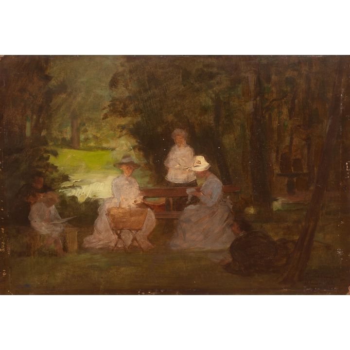 Kazimierz Pochwalski | Scena ogrodowa, 1887 r.