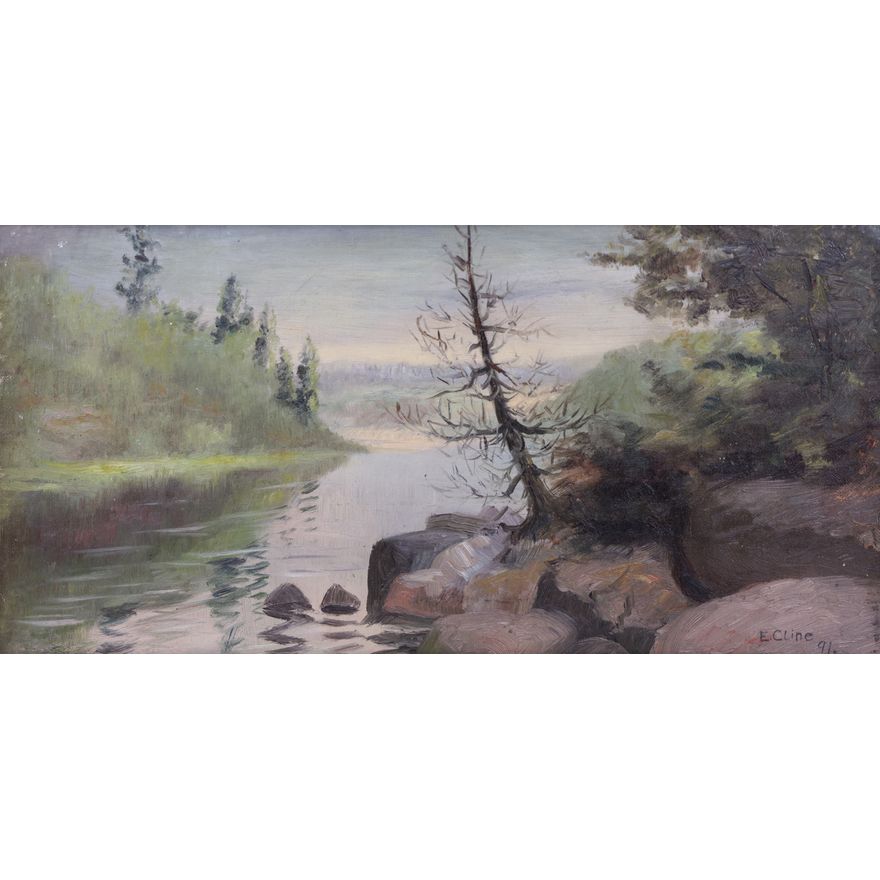 Eva Ford Cline ''Quiet Waters'' 1891 Oil