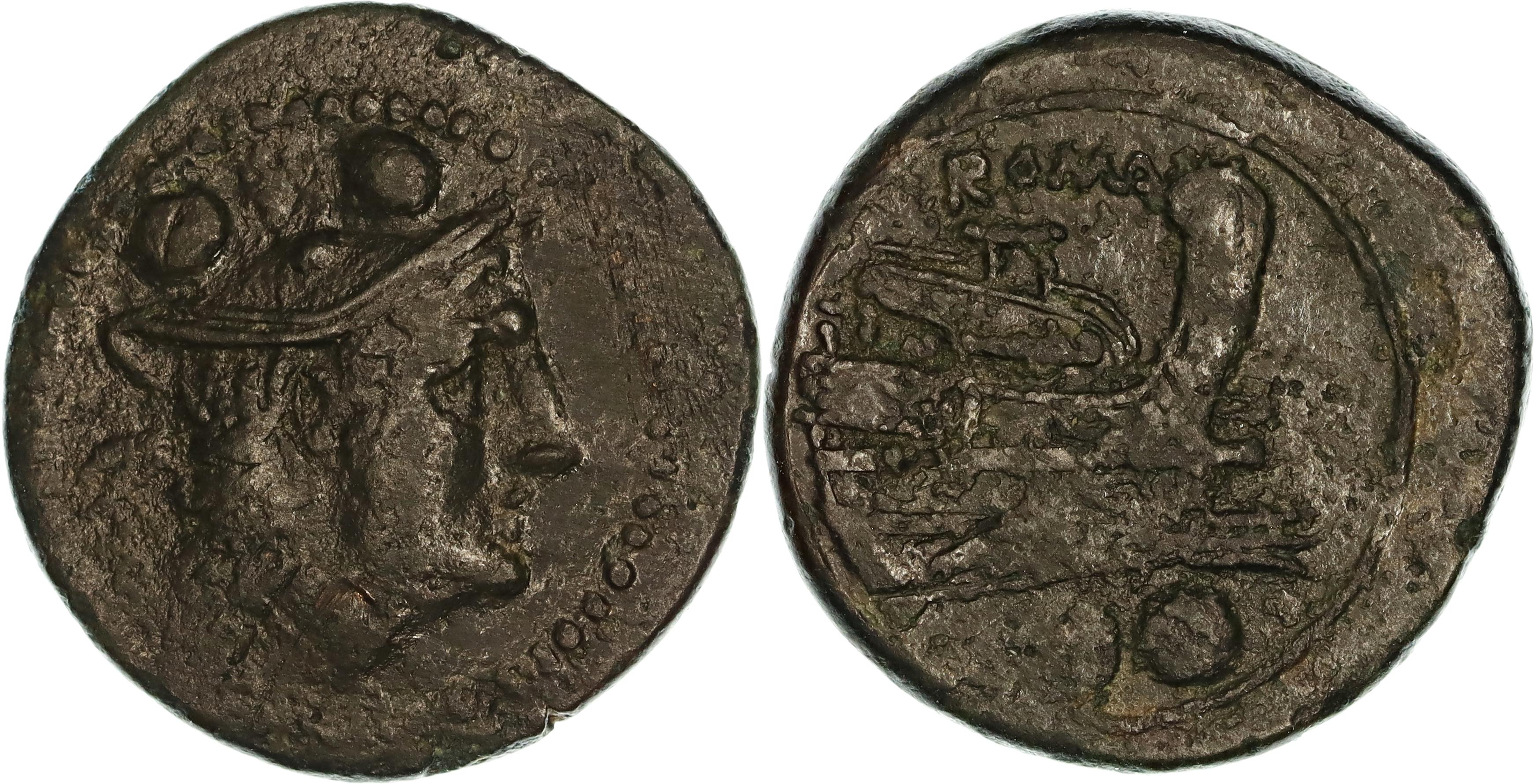 Roman Republic, Anonymous Coinage, Æ Sextans, after 211 BC, nVF