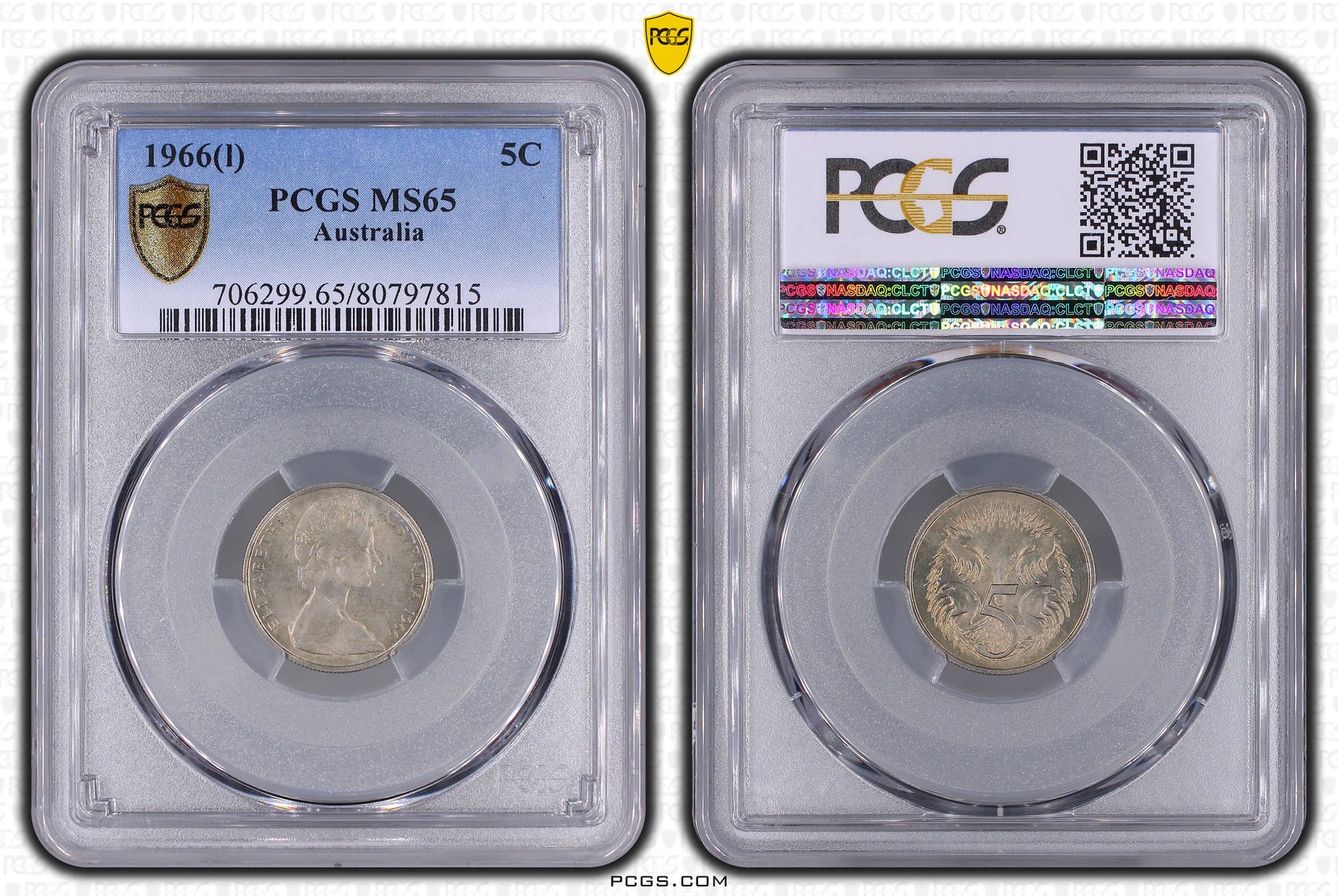 Five Cent, 1966(L), PCGS MS 65
