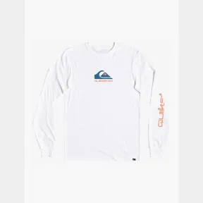 Quiksilver Men s Omni Logo Long Sleeve T Shirt White M |