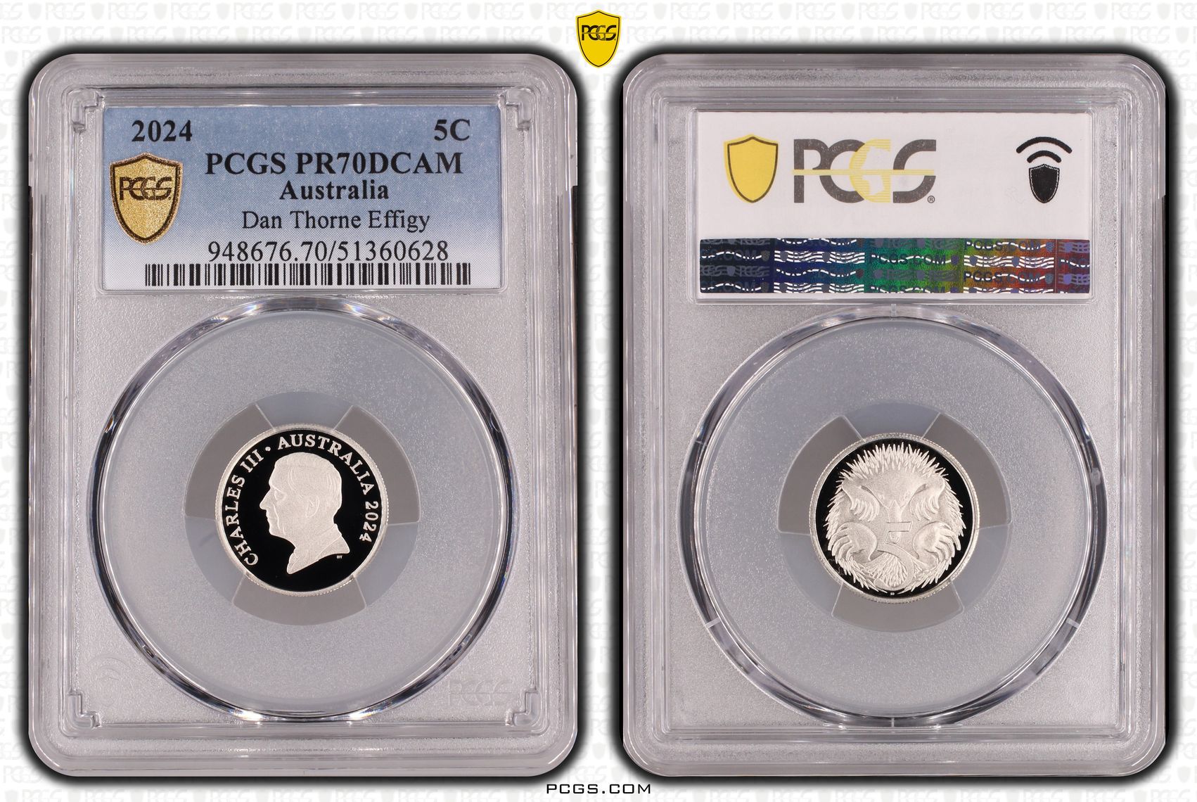 Dan Thorne Effigy, Five Cent, 2024, PCGS PR70DCAM