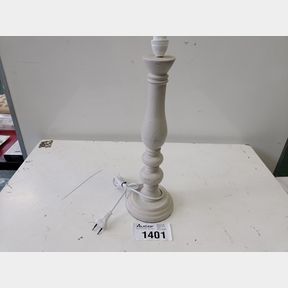 CREAM WASH WOODEN TABLE LAMP WITH BEIGE LAMP SHADE