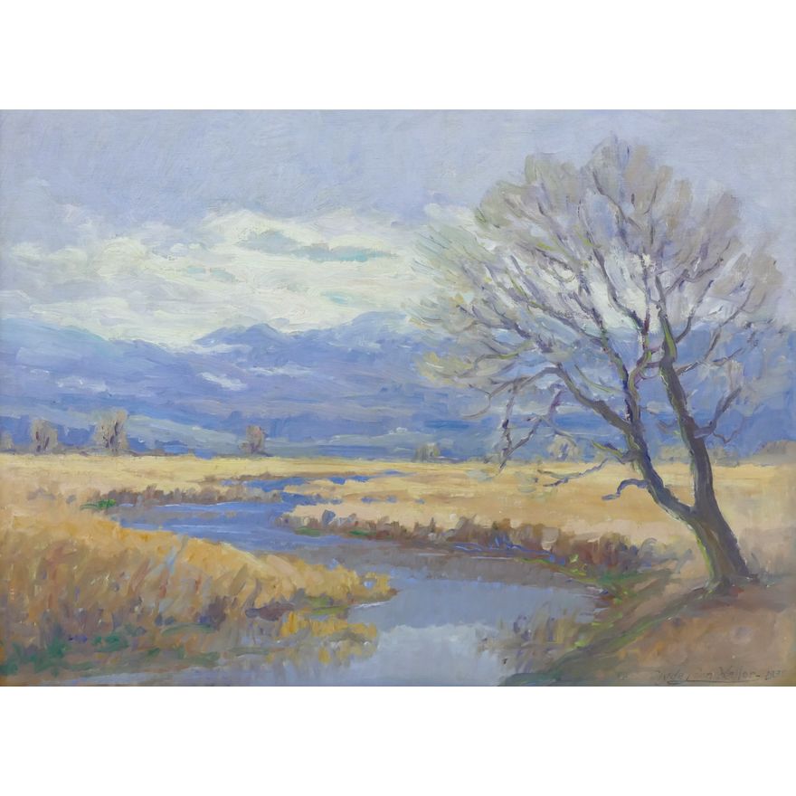 Clyde Leon Keller ''Autumn Landscape'' 1932 Oil