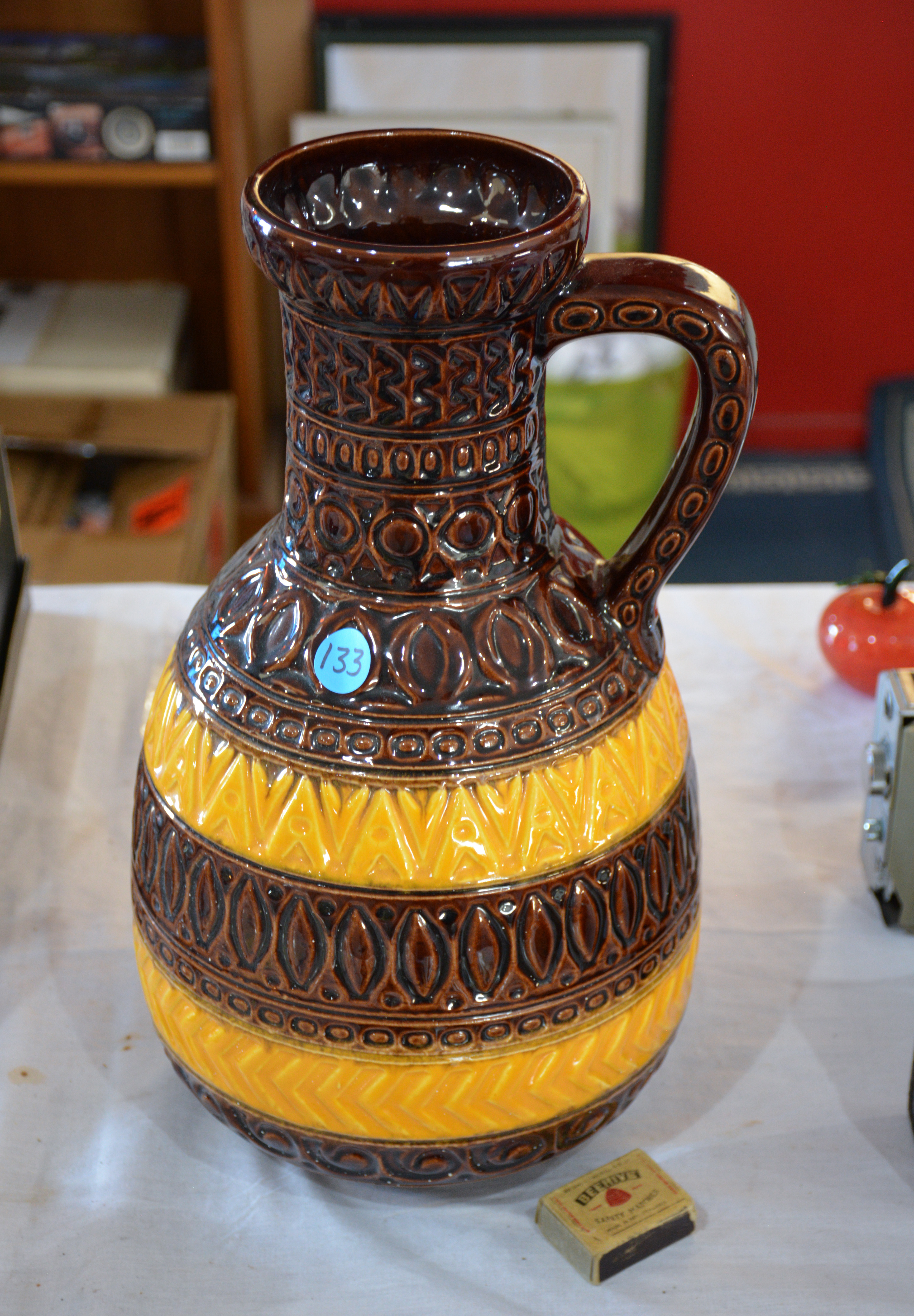 Large West German Made Ceramic Vase — sold at auction in New Zealand for $60
