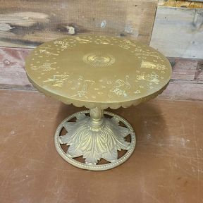 Rare MCM Mid Century Cast Aluminum Zodiac Table
