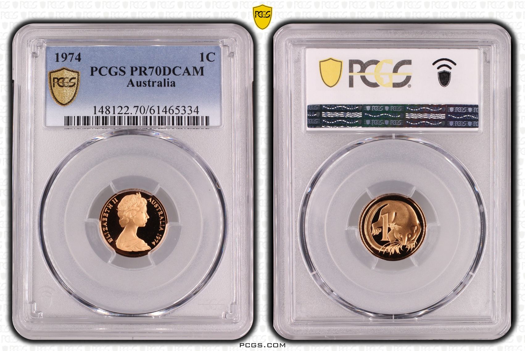 Pop 6/0, One Cent, 1974, Pcgs Pr70dcam