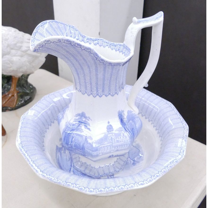 G. Phillips Ironstone Pitcher & Bowl Set- 12''