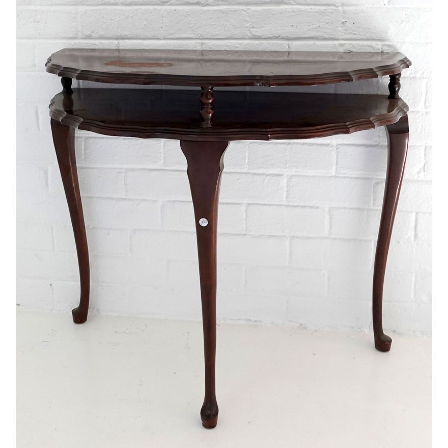TWO-TIER DEMI-LUNE TABLE