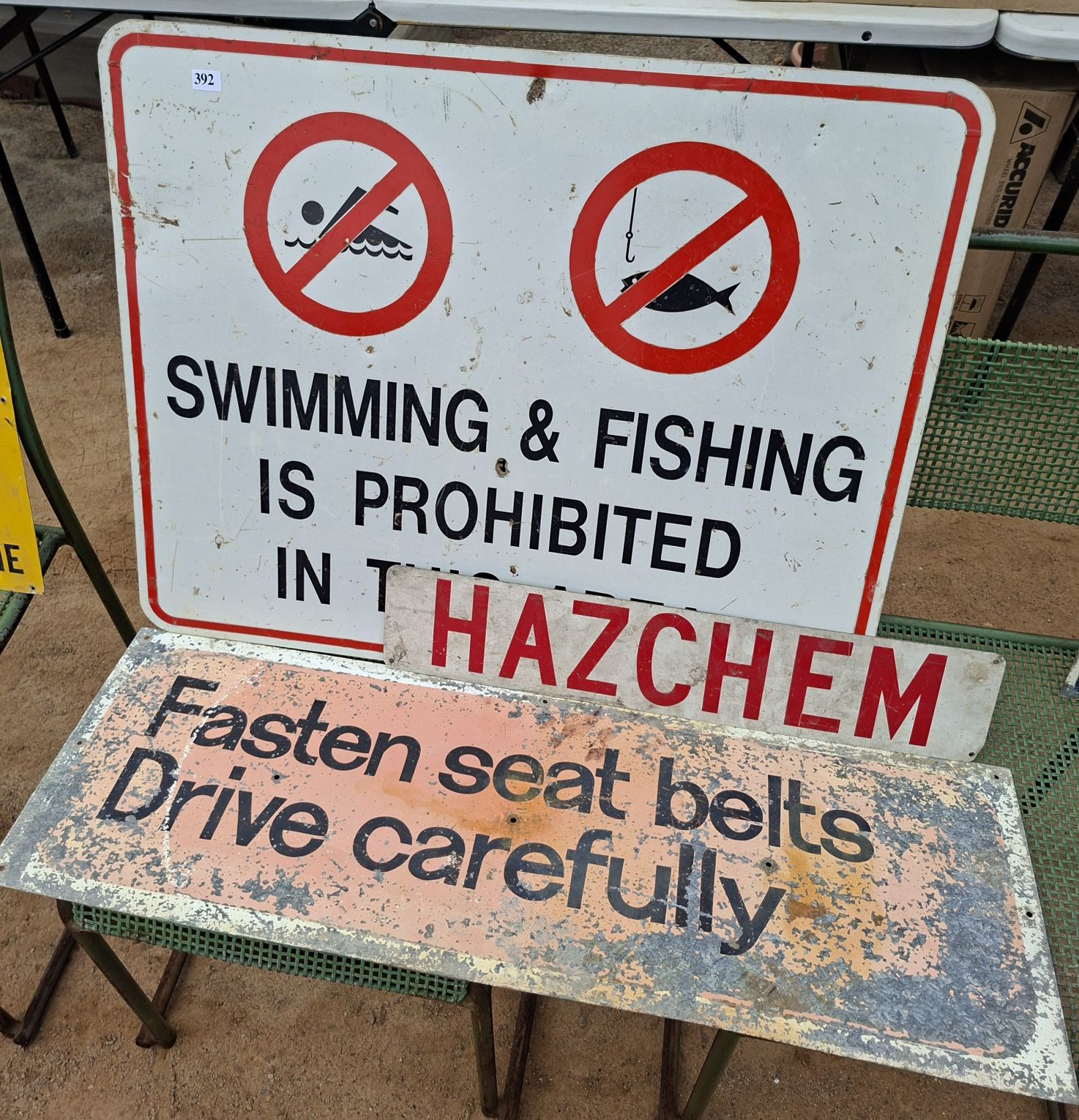 3 Metal Signs