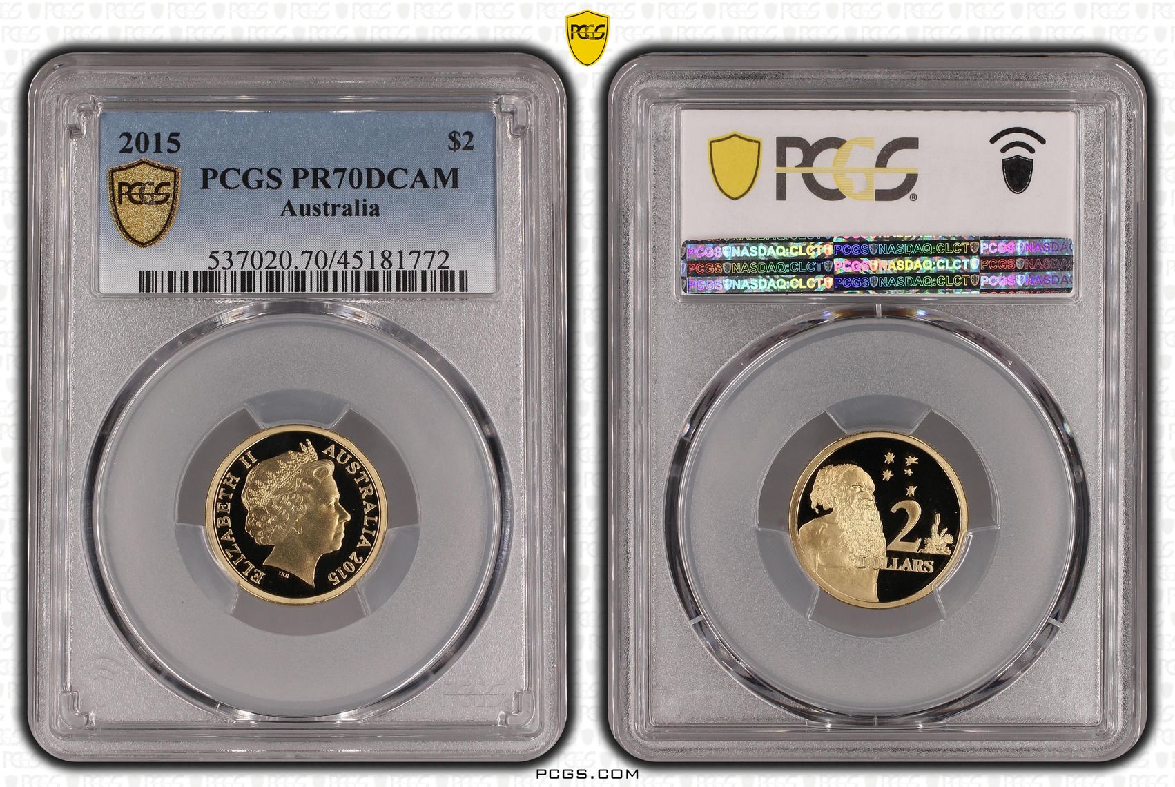 2015 Australian Two Dollar, $2 Proof PCGS - PR70DCAM POP 42/0 -772