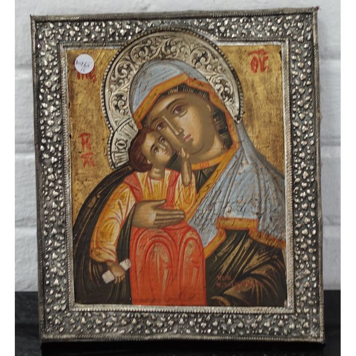 METAL MOUNTED PAINTED ICON
