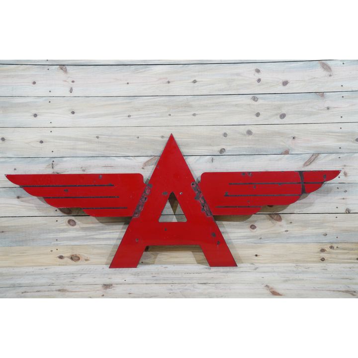 Flying A Logo Diecut Single Sided Porcelain Sign TAC 6.75