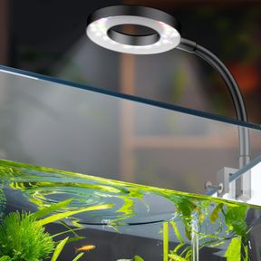 PAWFLY 4.5 W LED AQUARIUM LIGHT FOR 1 TO 5 GALLON FISH TANKS CLIP ON FISH TANK LIGHT USB MOVING AQUARIUM LAMP WITH FULL SPECTRUM D